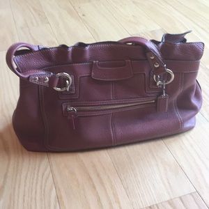 Coach pebbled leather raspberry purse